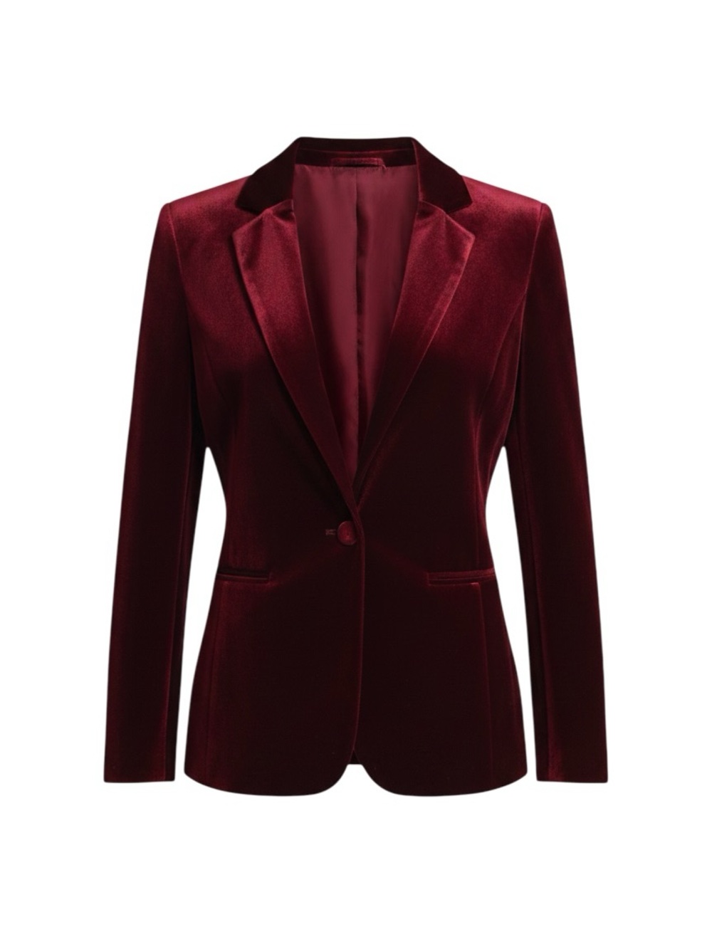 Tahari Burgundy Velvet Blazer